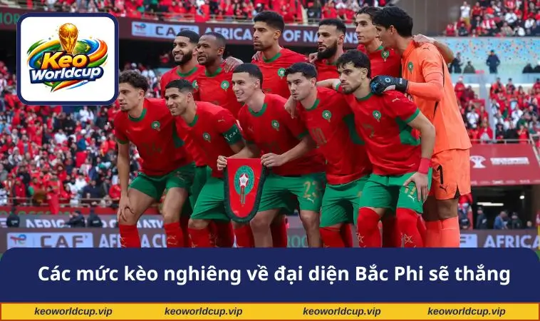 Các mức kèo nghiêng về đại diện Bắc Phi sẽ thắng
