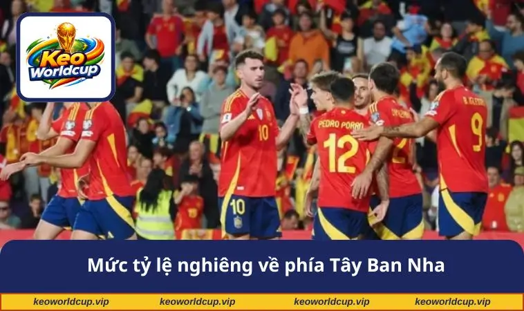 Mức tỷ lệ nghiêng về phía Tây Ban Nha