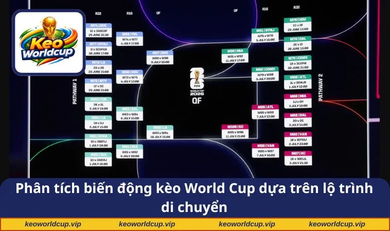 Phân tích biến động kèo World Cup dựa trên lộ trình di chuyển