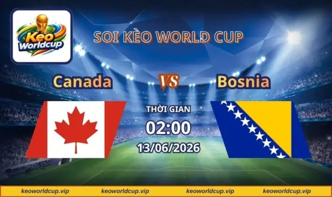 Soi kèo World Cup Canada vs Bosnia
