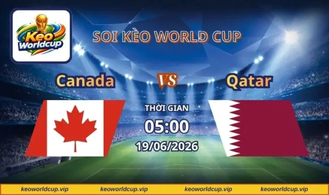 Soi kèo World Cup Canada vs Qatar