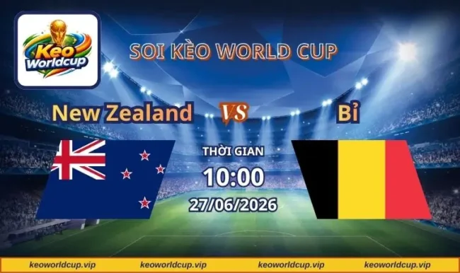 Soi kèo World Cup New Zealand vs Bỉ