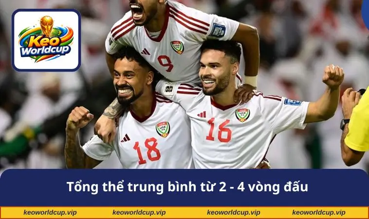 Tổng thể trung bình từ 2 - 4 vòng đấu